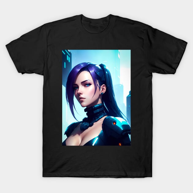 Cyberpunk girl T-Shirt by TeEmporium